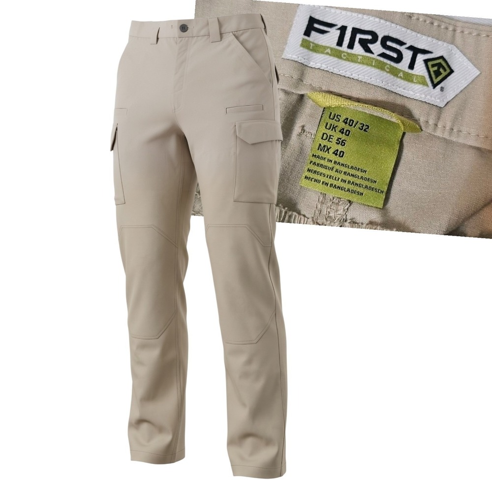 First Tactical Pants Men 40x32 Beige Cargo First Responder Police SWAT